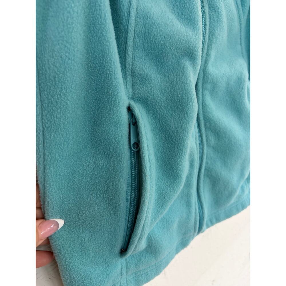 Columbia Fleece Vest Women XS Teal Full Zip Jacket Outdoor Hiking Layer - Picture 4 of 9